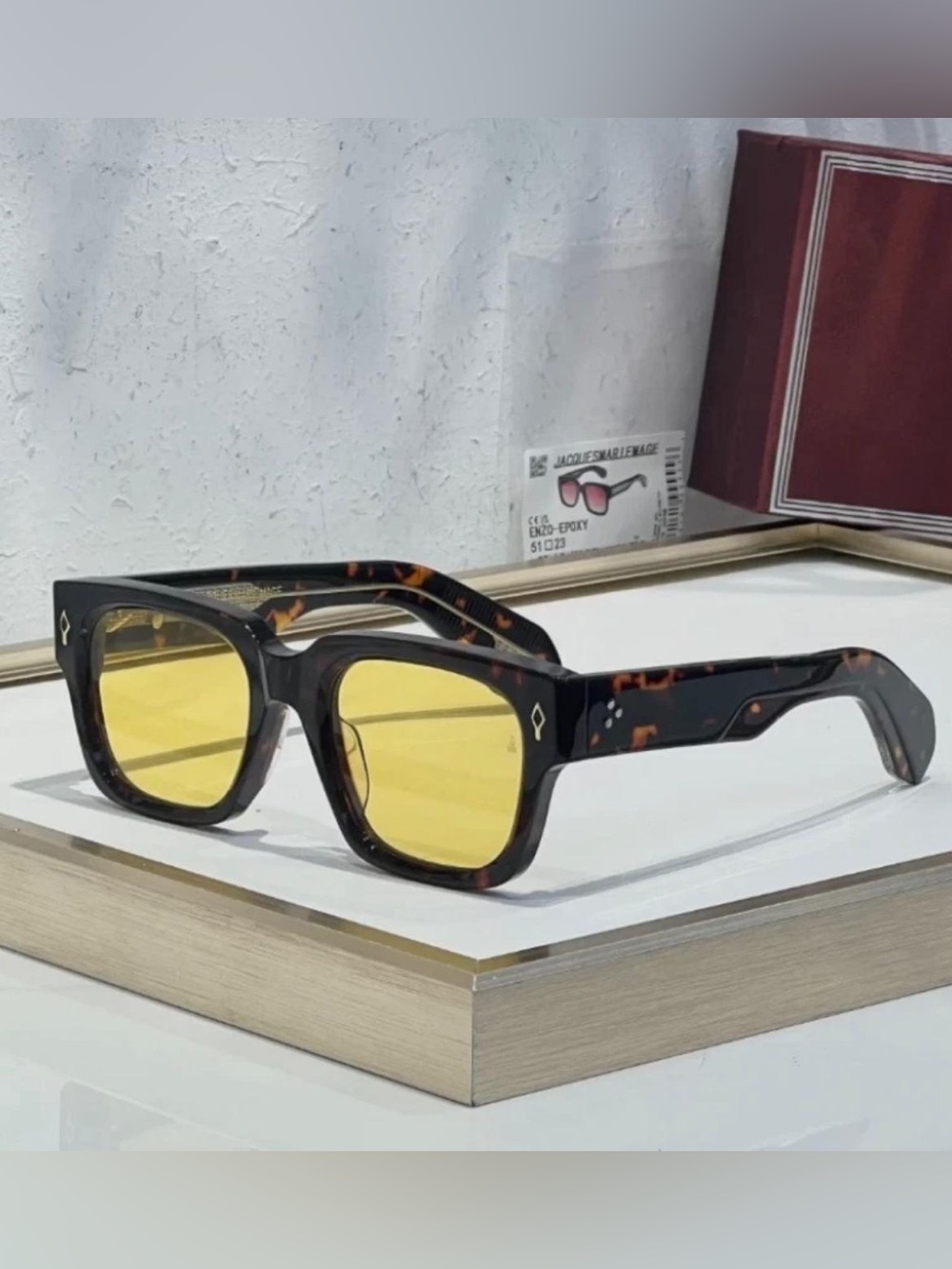 Jacques Marie Mage Square Sunglasses - Model: Enzo Epoxy - Size:51□23-146